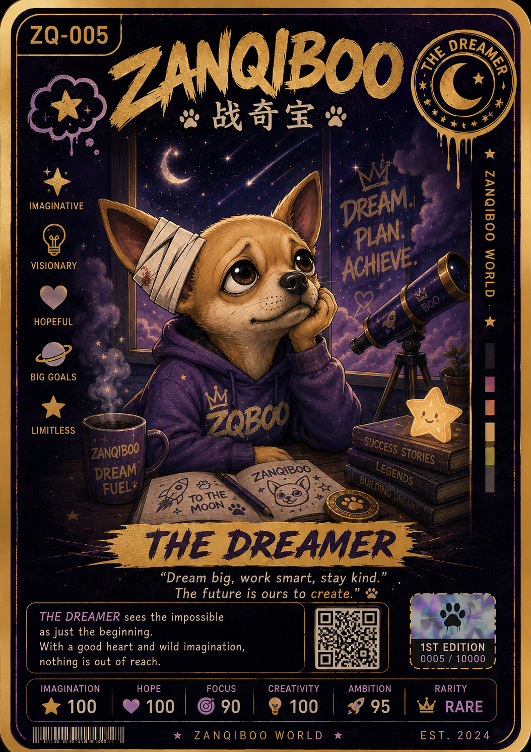 ZANQIBOO THE DREAMER trading card ZQ-005